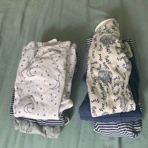 BUNDLE 6 organic cotton baby sleep gowns